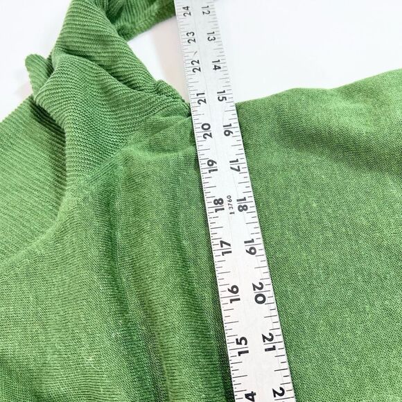 J.Jill Tunic Sweater Dress Women's Medium 3/4 Sleeve Linen Blend Two Side Slits - Picture 5 of 11